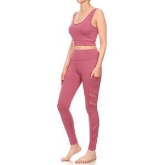 HI Waisted Athletic 2 PIECE SET BNWT HAS POCKETS!! - Picture 2 of 6